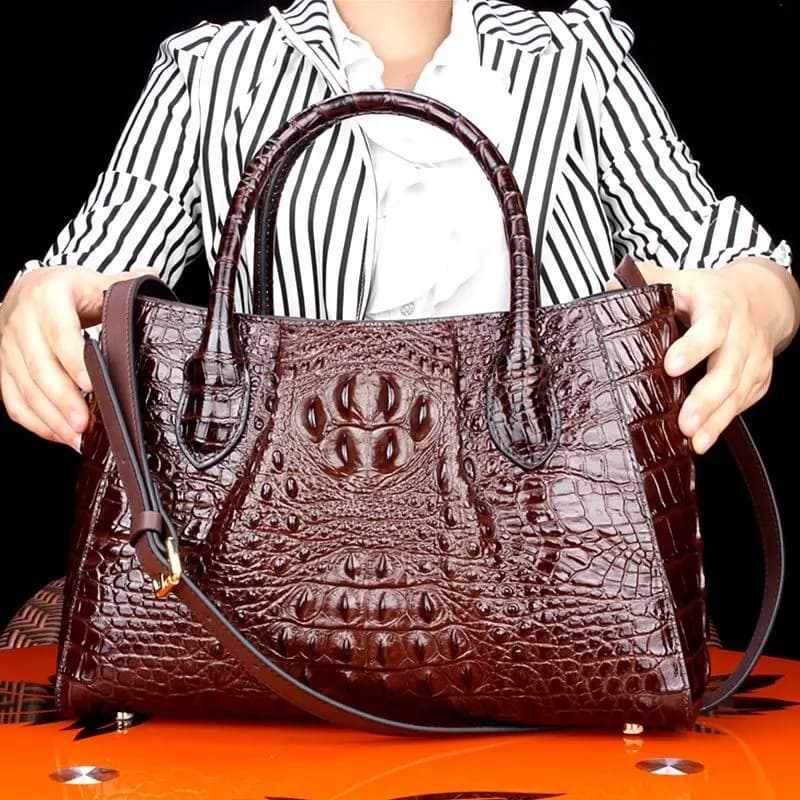 Borse da donna di nuova moda in alligatore Borse a tracolla in vera pelle di vacchetta di design europeo Borsa a tracolla di lusso di marca femminile