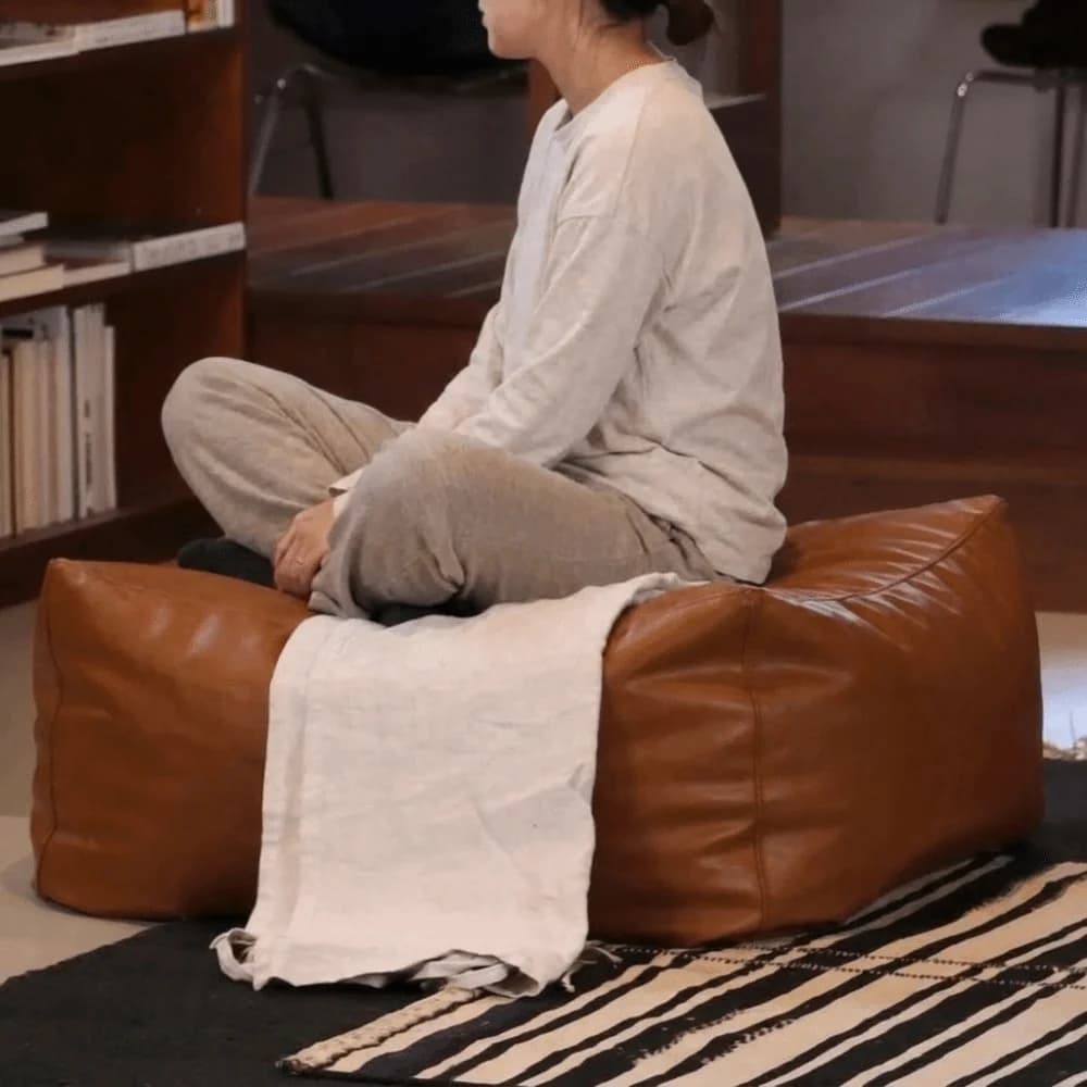 Large Capacity Beanbag Cover Waterproof Without Filler Storage Bag Minimalist Washable Sofa Stool Cover DIY Filling
