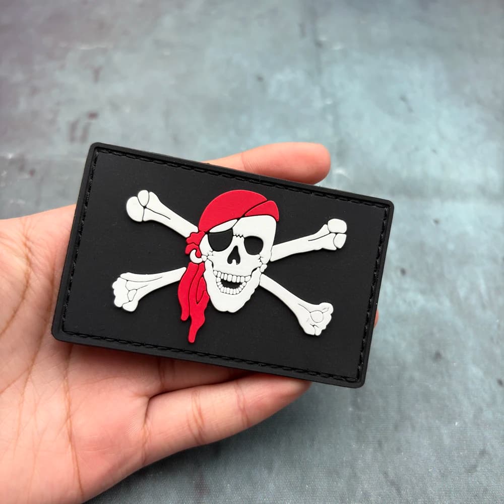 Patch in PVC a Forma di Teschio per Giubbotti Tattici/Spallacci, Effetto Luminoso, Chiusura a Strappo, Patch Morale per Zaini, Patch per Abbigliamento, Gomma Morbida