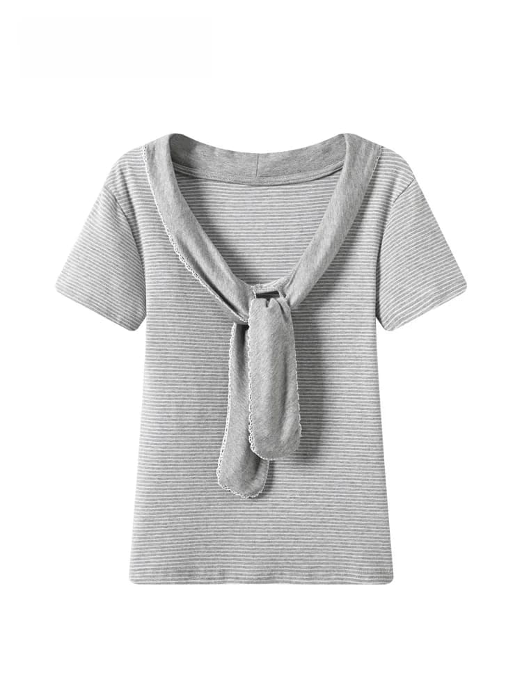 Cara CLUB plus Size Short Sleeve T-Shirt Women's Summer New Style College Style Age Reduction Versatile Fashionable Top Trendy