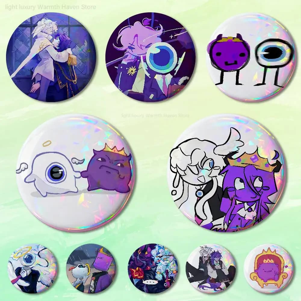 W-Wemmbu Eggchan Tax Duo Pins 58mm Spille Artigianali a Forma di Cartone Animato per Accessori Zaino