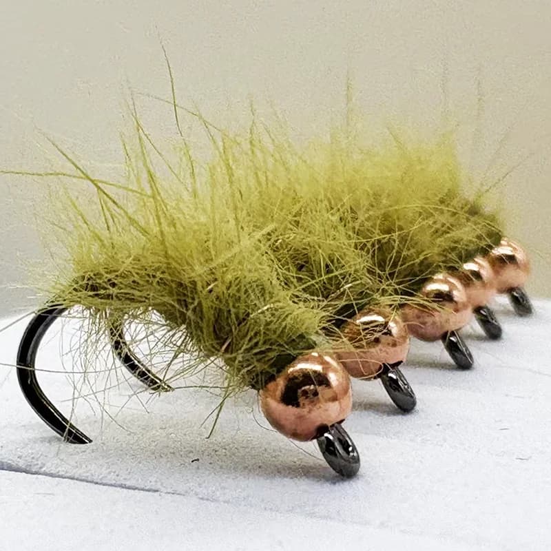 Set of 5 wet baits for fly fishing – Ami steel without ardillon, slow sinking baits for trout, artificial baits for perch fishing, river