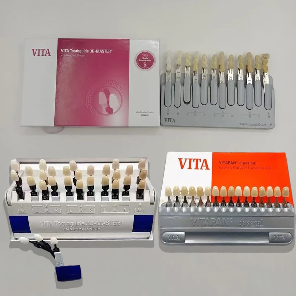 4 Models VITA Toothguide, 3D Master Dental Colors Guide, Whitening Porcelain Comparator, Classic VITAPAN, Dentale Whitening Comparator