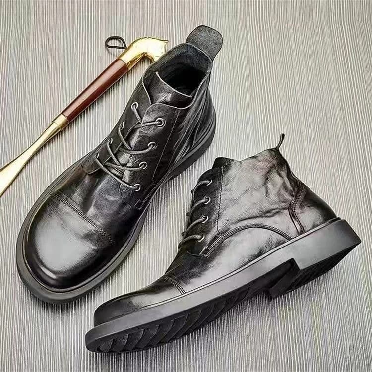 Men Chelsea Boots Autumn Winter British Style Leather Ankle Boots Casual Comfortable Work Boot Fashion Shoes