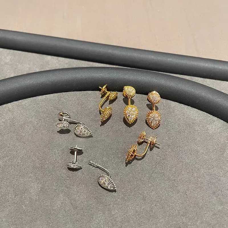 Droplet Dewdrop Twist Chain Necklace, Stud Earrings, Bracelet, Ring: Trendy Party Accessories, Birthday Gifts
