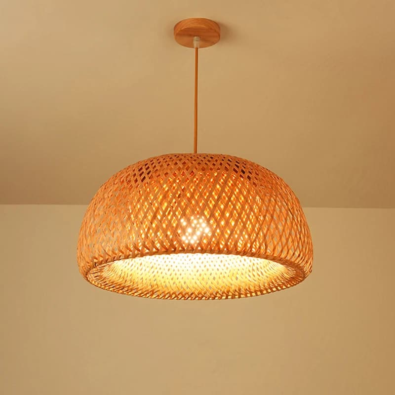 Lampade a sospensione per tessitura in stile cinese lavorato a mano 18/19 / 30 cm Lampada a sospensione in bambù Ristorante Decorazioni per la casa Apparecchi di illuminazione
