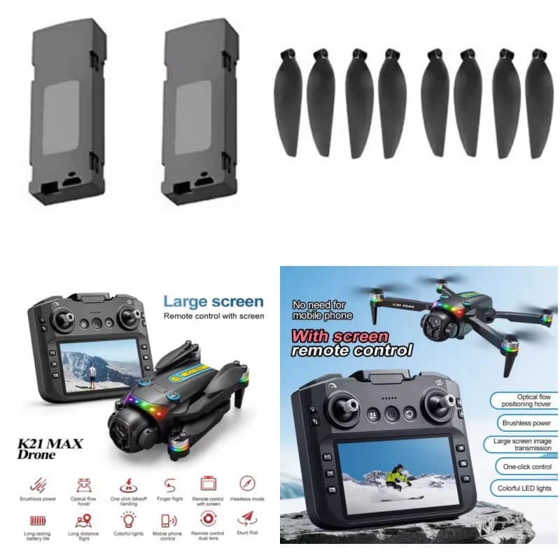 K21 MAX 3.7V 1000Mah Battery K21MAX Screen Drone Battery Blade K21 MAX Drone Spare Parts Propeller USB MAX Accessories