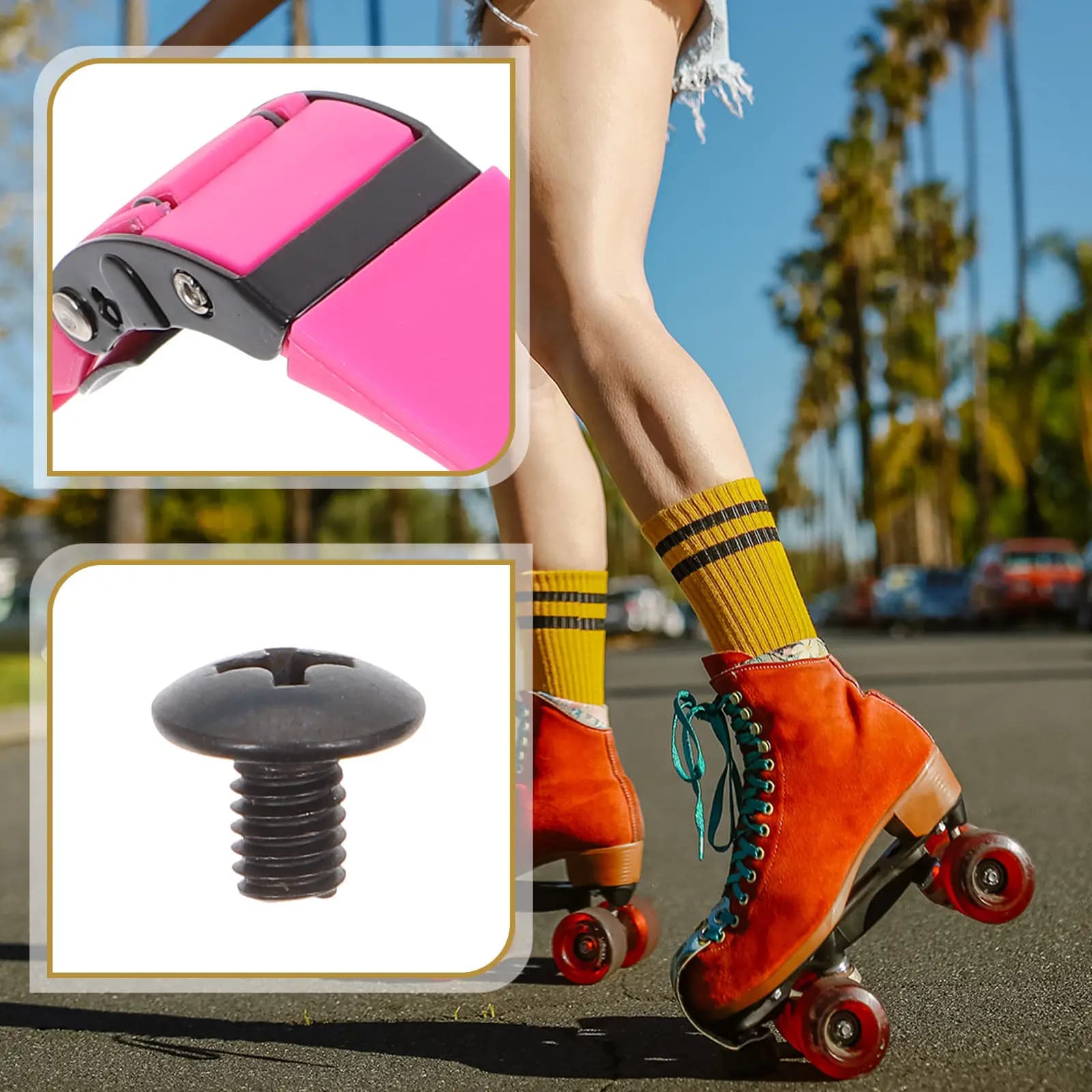 Set di 1 fibbia per pattini a rotelle professionale, cinturino regolabile sostituibile, accessorio durevole per il fissaggio delle scarpe da pattinaggio, forniture per pattini da ghiaccio