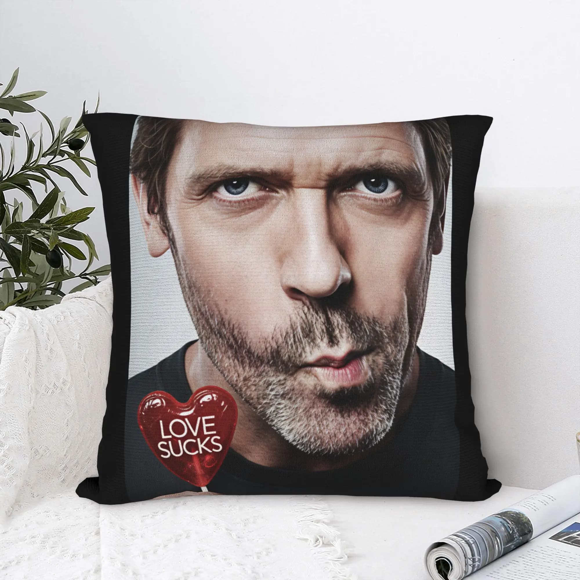 Dr House MD Pillow Cover Soft Cushion Cover Retro Trendy Pillow Case For Living Room Chair