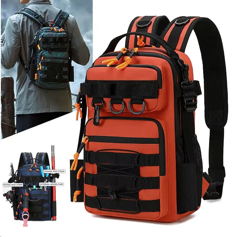 Camping backpack tactical fishing bag Outdoor sports bag Hiking springs Fish bait accessories Men's equipment bag Climbing travel bag