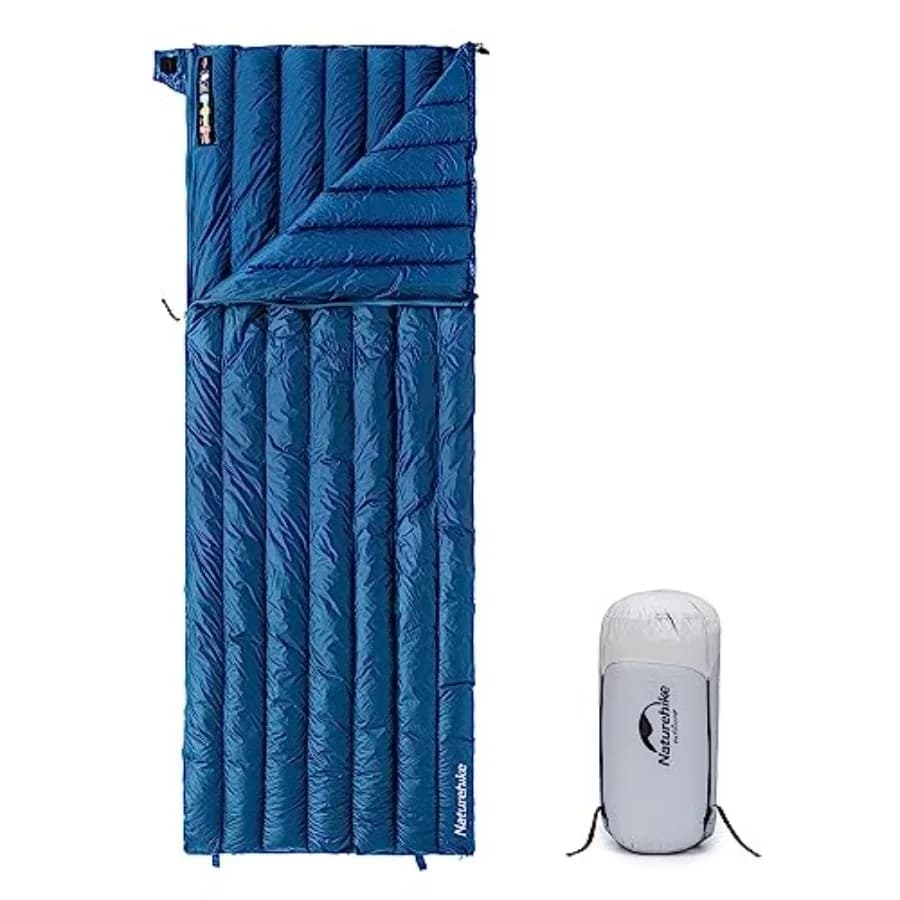 Sacco a pelo da backpacking per adulti: piumino certificato RDS, potenza di riempimento 650, verde oliva, ultraleggero 20oz con classificazione 42/52 per 3 stagioni