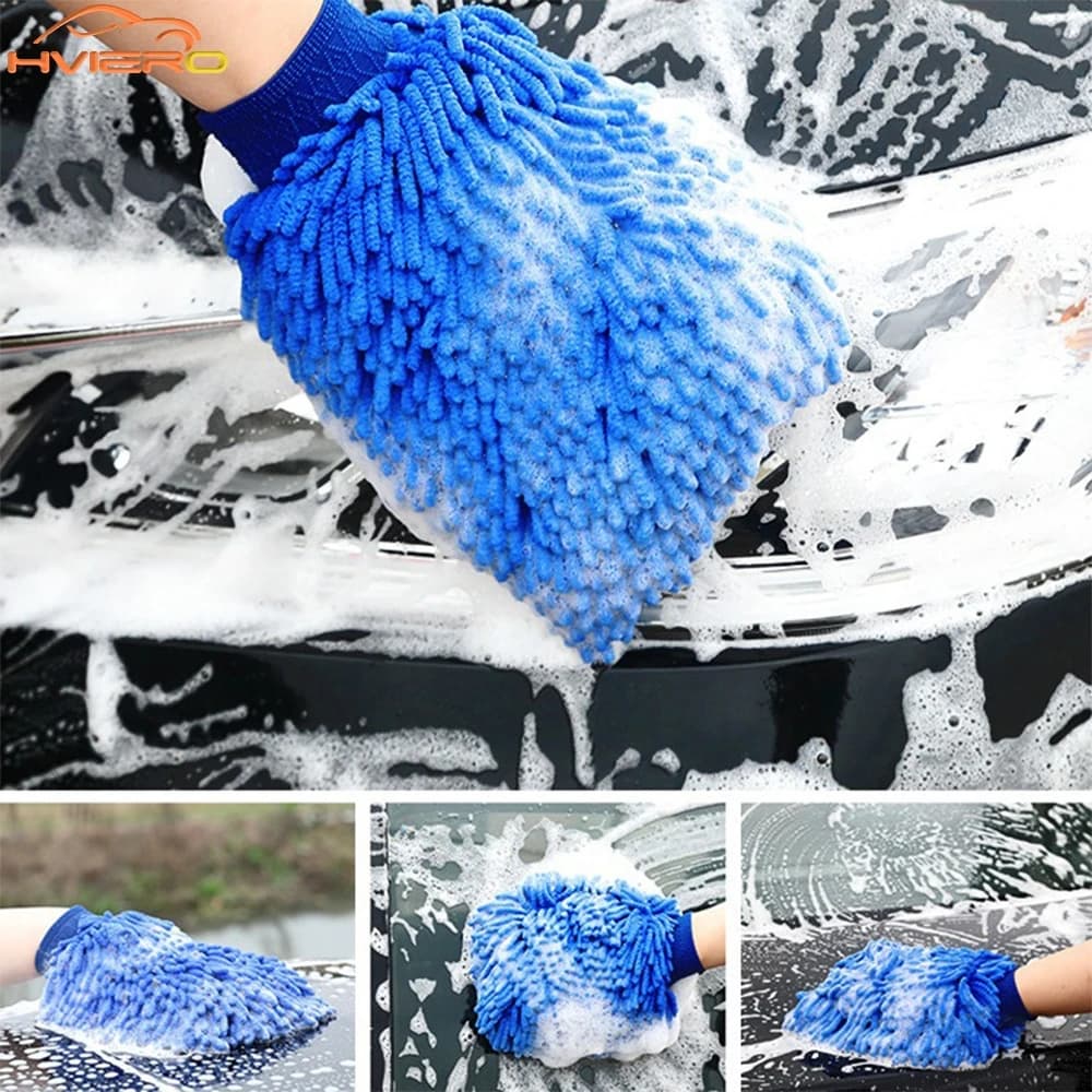 Detergente per vernice Microfibra Ciniglia Car Styling Moto Wash Veicolo Pulizia automatica Guanto Guanto Attrezzatura Dettagli Panni Spolverino domestico