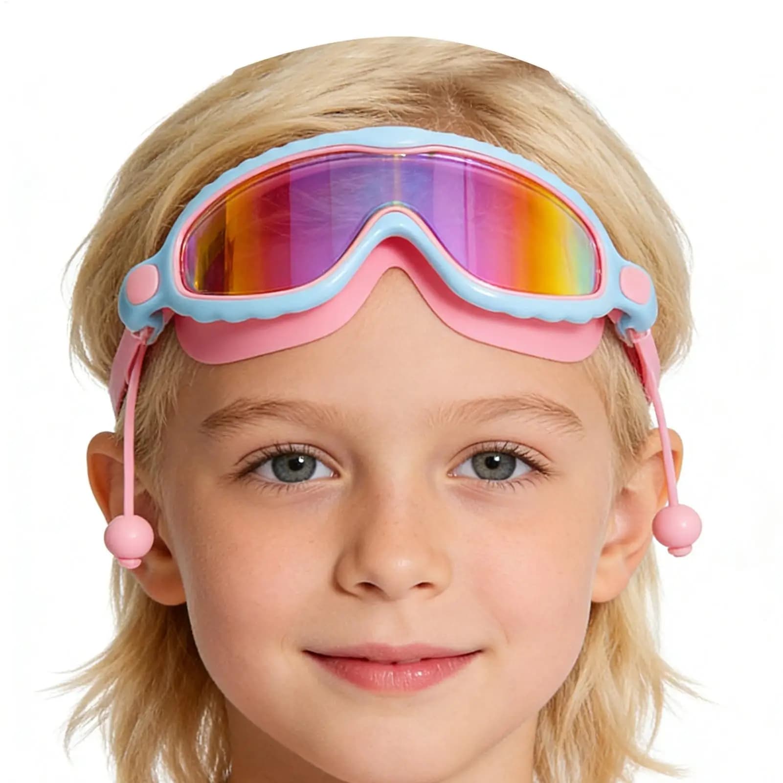 Occhialini da nuoto per bambini con protezione UV, occhialini da nuoto a tenuta stagna per bambini, per immersioni, vacanze, surf, piscina, fiume, estate