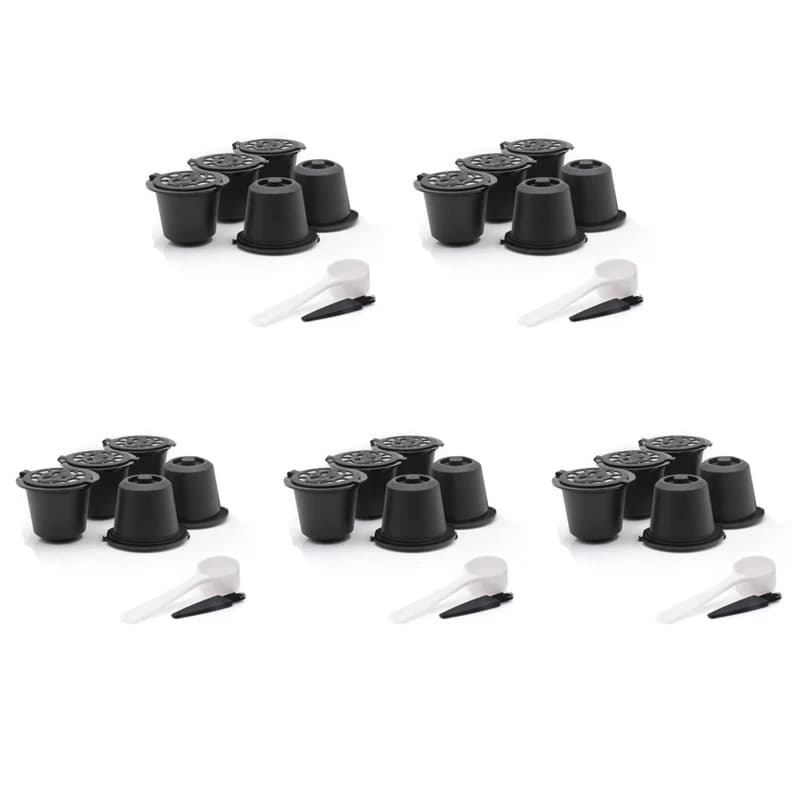 B64B-25 Reusable capsules Nespresso Filter for rechargeable coffee capsules with Nespresso coffee machines with coffee spoon brush