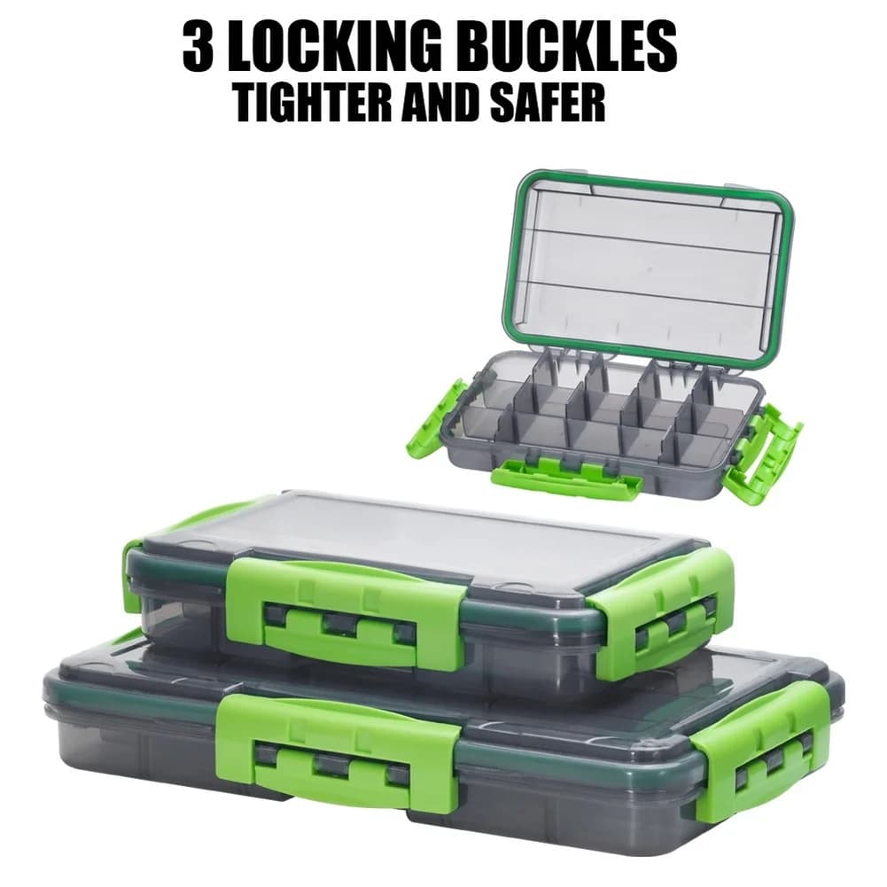 Waterproof Tackle Box Large Capacity Fishing Lures Hooks Storage Case With Movable Fishing Tackles Organizer Accessories