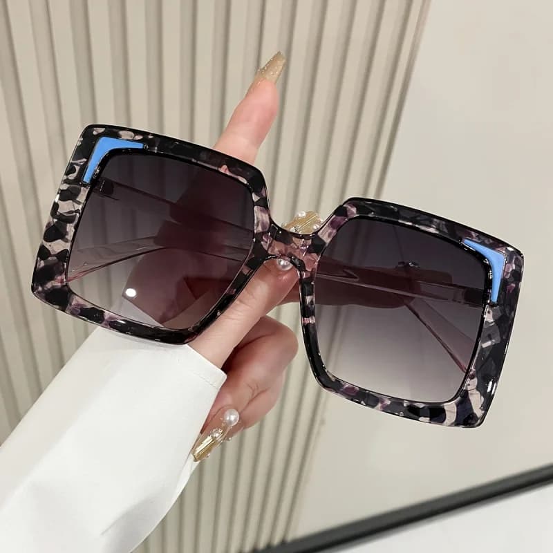 Occhiali da sole alla moda vintage da donna da uomo in un unico pezzo Y2K adatti per occhiali accessori per feste, viaggi, festival