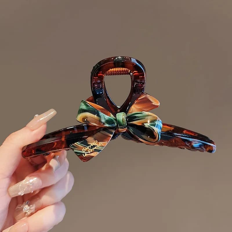 1/2 pezzi smalto pittura a olio arco squalo clip temperamento fascia alta parte posteriore della testa disco clip per capelli clip acrilica clip