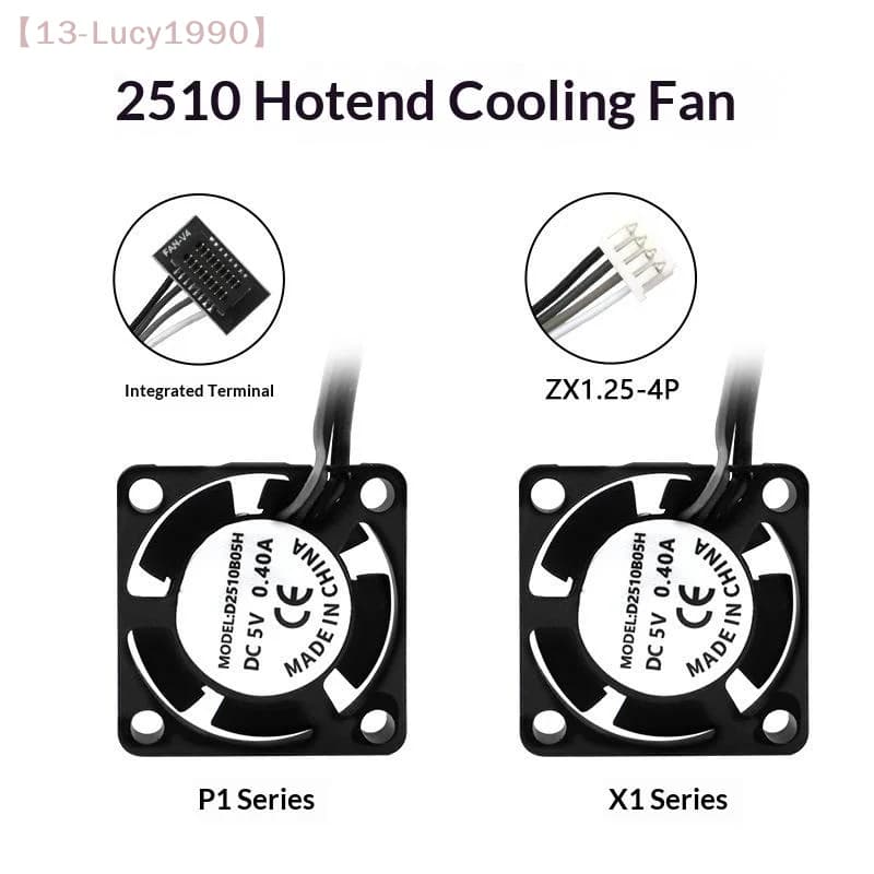 1Pcs 5015 Blower Fan 2510 Mini Fan 5V 15000 Rpm/min With Cable 3d Printer Accessories X1 P1P P1S For Bamboo Lab