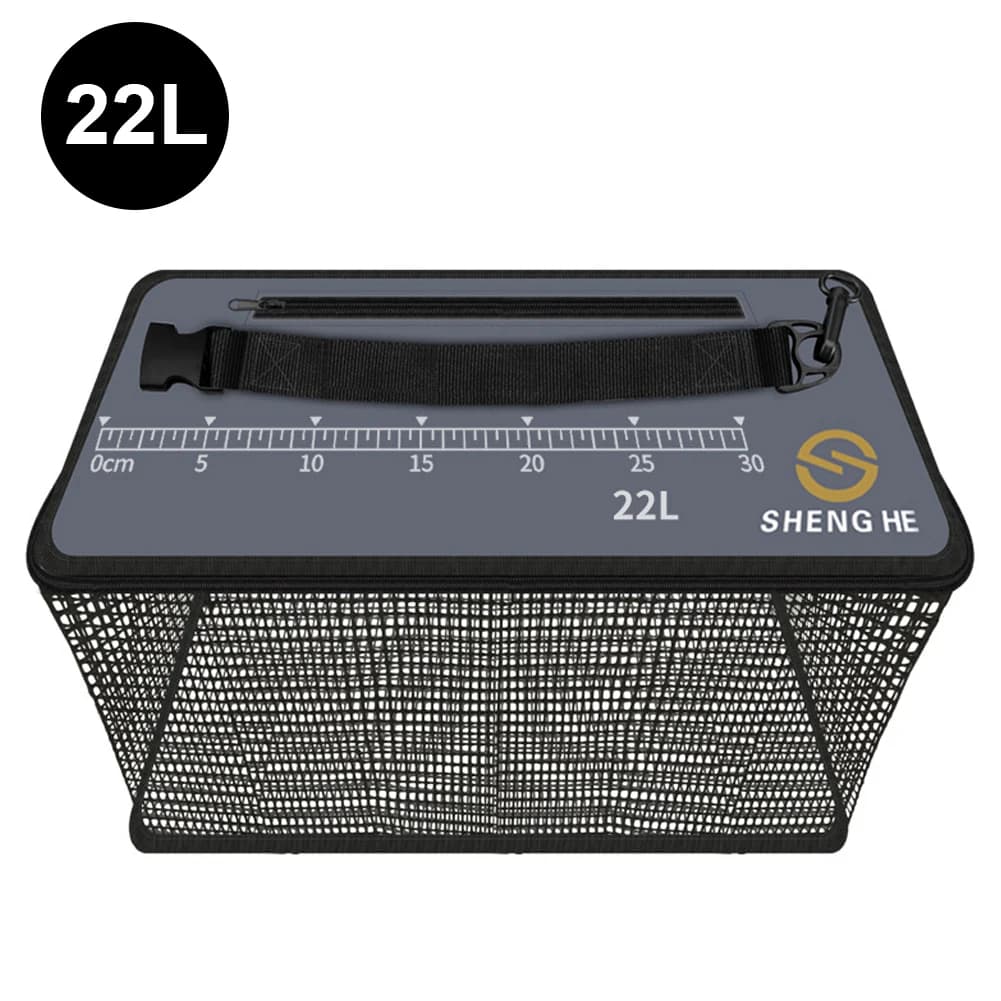 22L Fishing Bait Storage Case Live Fish Barreled Fishing Box Outdoor Fishing Tackle Gear Portable Multifunction Bucket