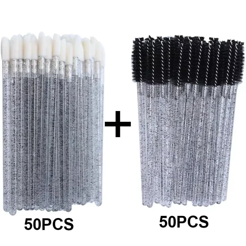 50/100 pcs. Disposable Eyelashes, Extension Eyelashes, Eyebrows Makeup Tools, Mascara Brushes, Lip Brushes - Wholesale
