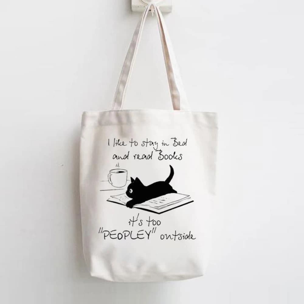 Borsa tote in tela per amanti dei gatti, 4 stili con zampa di gatto e battito cardiaco, borse riutilizzabili per la spesa, regalo a tema gatto per uso quotidiano da donna
