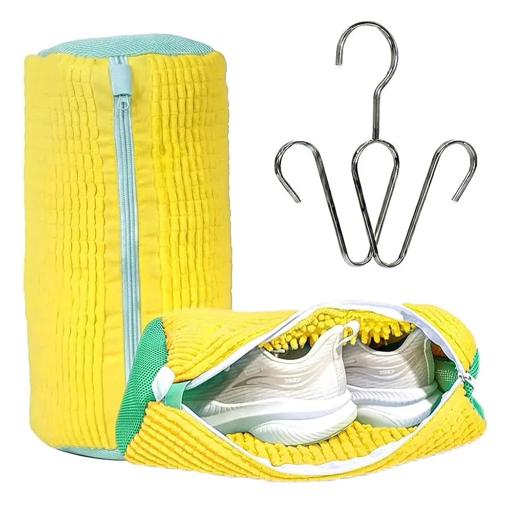 Sacchetto per lavare le scarpe – Confezione da 2 sacchetti in rete per sneaker, scarpe da tennis e scarpe sportive – Riutilizzabili con cerniera per la pulizia