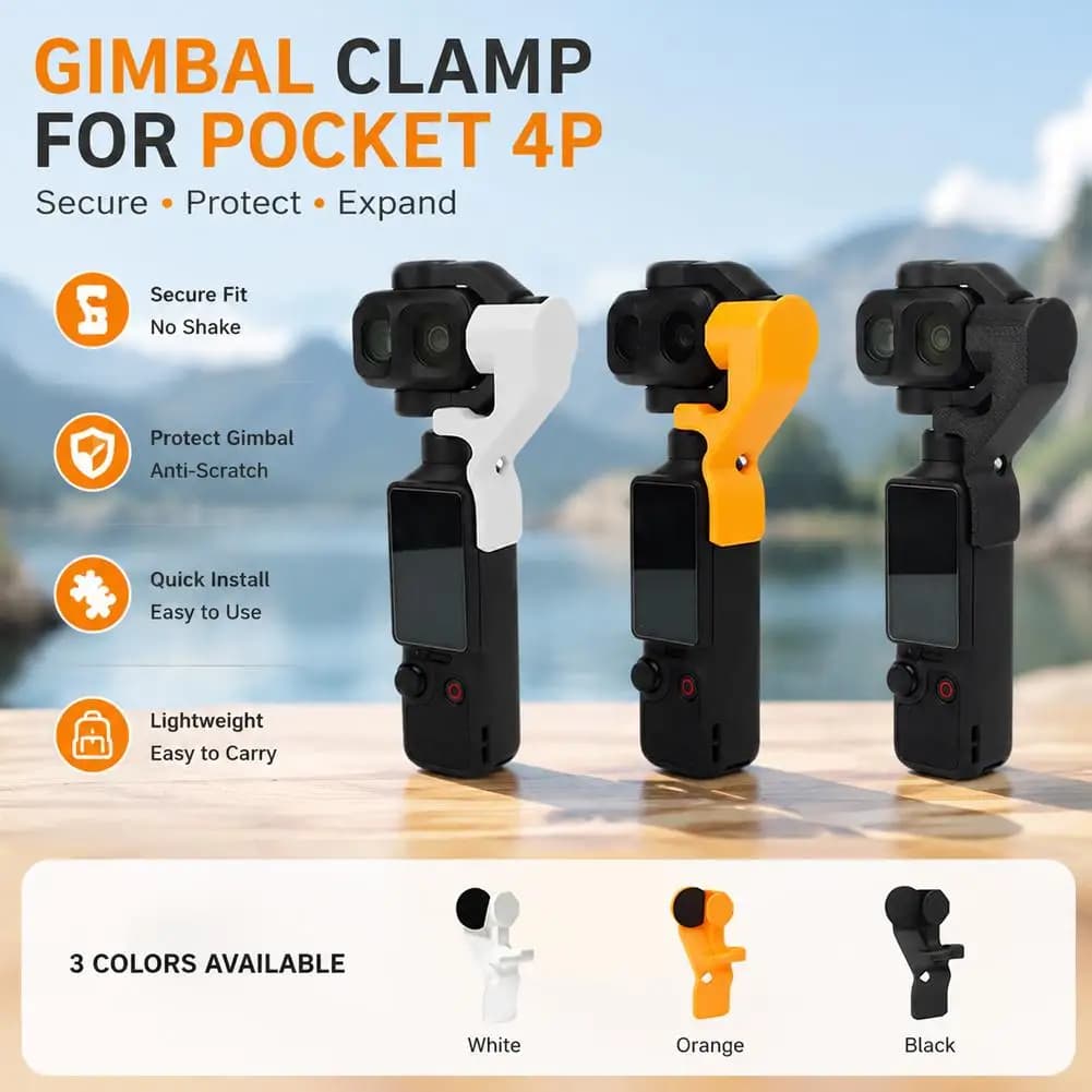 For DJI OSMO Pocket 4 Pro Camera Gimbal Clip Bracket Stabilizer Holder Mount Fixture Expansion Action Accessories