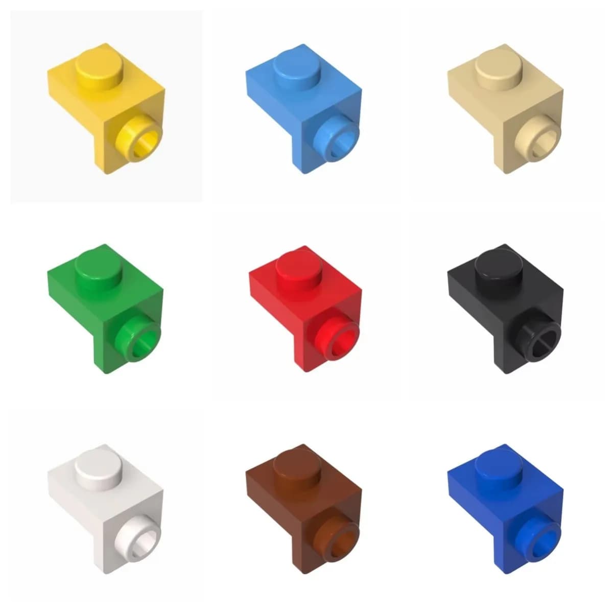 100 pezzi 36841 Lato anteriore Staffa a 2 fori 1 x 1 - 1 x 1 Blocco Moc compatibile con mattoni Giocattoli per bambini fai da te