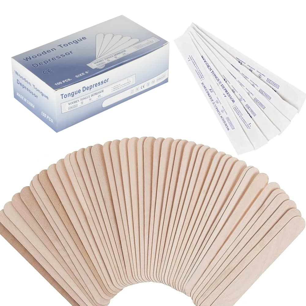 5/10/30/50/100PCS Monouso Lingua Depressore di Legno Del Tatuaggio Ceretta Bastone di Carta Confezione di Depilazione Bastoni Strumento di Tatuaggio forniture