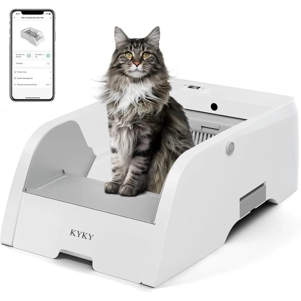 Lettiera autopulente S6, lettiera automatica per gatti aggiornata autopulente