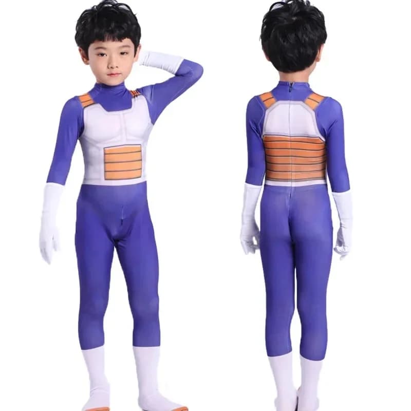 Adult Son Goku Costume Vegeta Cosplay Suit Anime Superheroes Black Hair Halloween Movie Vegeta Costume