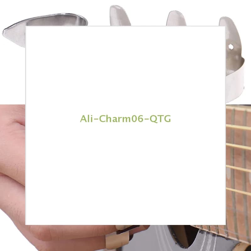 4 pezzi di accessori per chitarra, plettri per dita, strumenti per slide in metallo