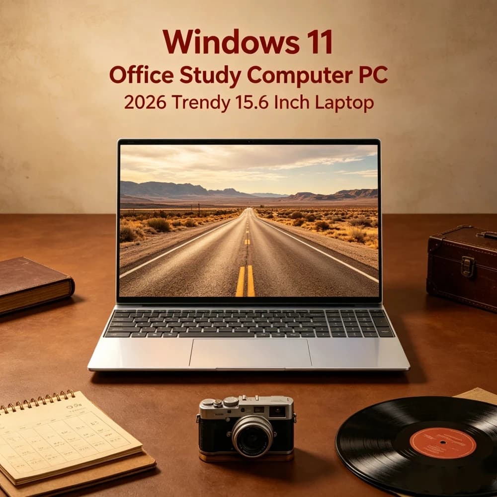 Notebook Robusto da 15.6" con Windows 11, Processore Intel 4405U, 32GB DDR4, 2TB SSD, PC Portatile per Ufficio e Gaming
