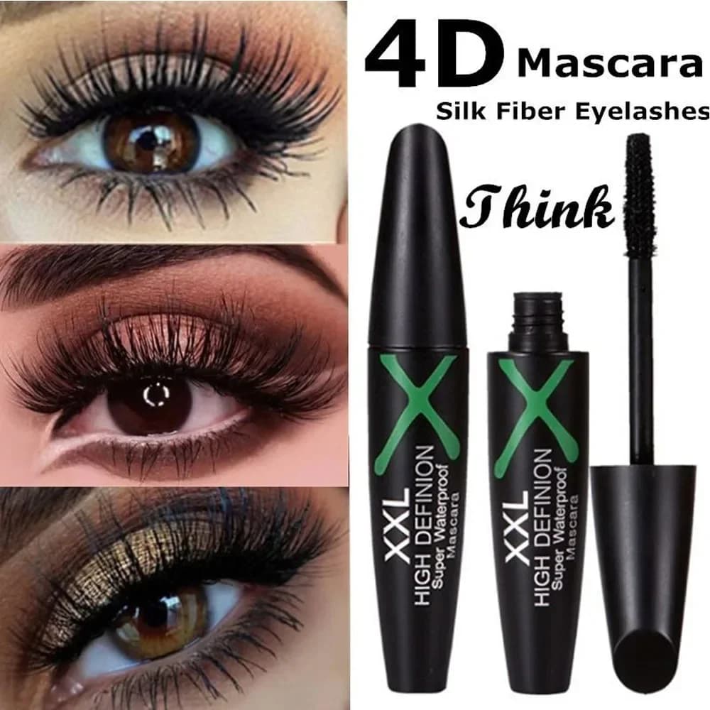 1 Pc 4D ciglia in fibra di seta Mascara allungante impermeabile ciglia di lunga durata estensione ciglia nere Make Up Mascara 3D