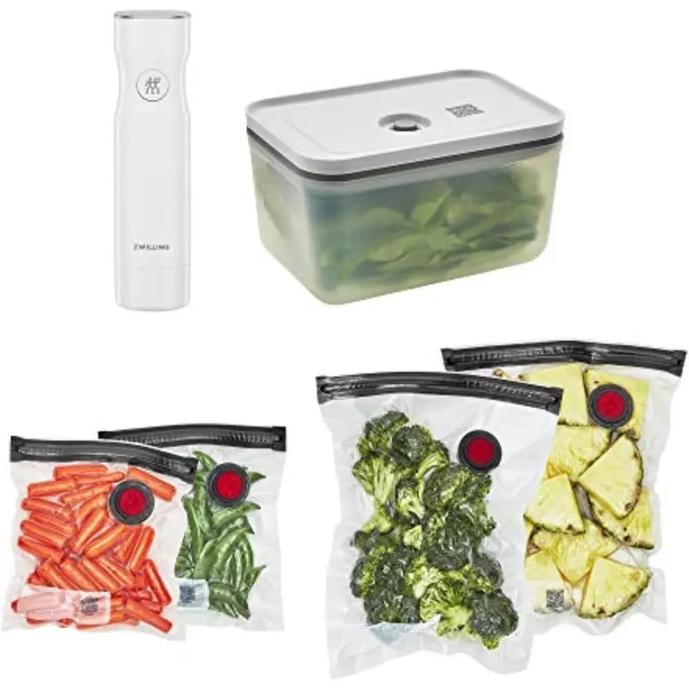Set di 6 contenitori per sottovuoto Resh & Save, contenitori ermetici per alimenti, sacchetti riutilizzabili per sous vide, preparazione dei pasti, senza BPA