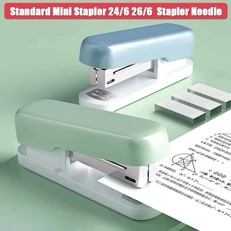 Mini cucitrice Capacità carta da 20 fogli per metallo per studenti Include graffette Cucitrici standard per cucitrice da scrivania per ufficio in classe