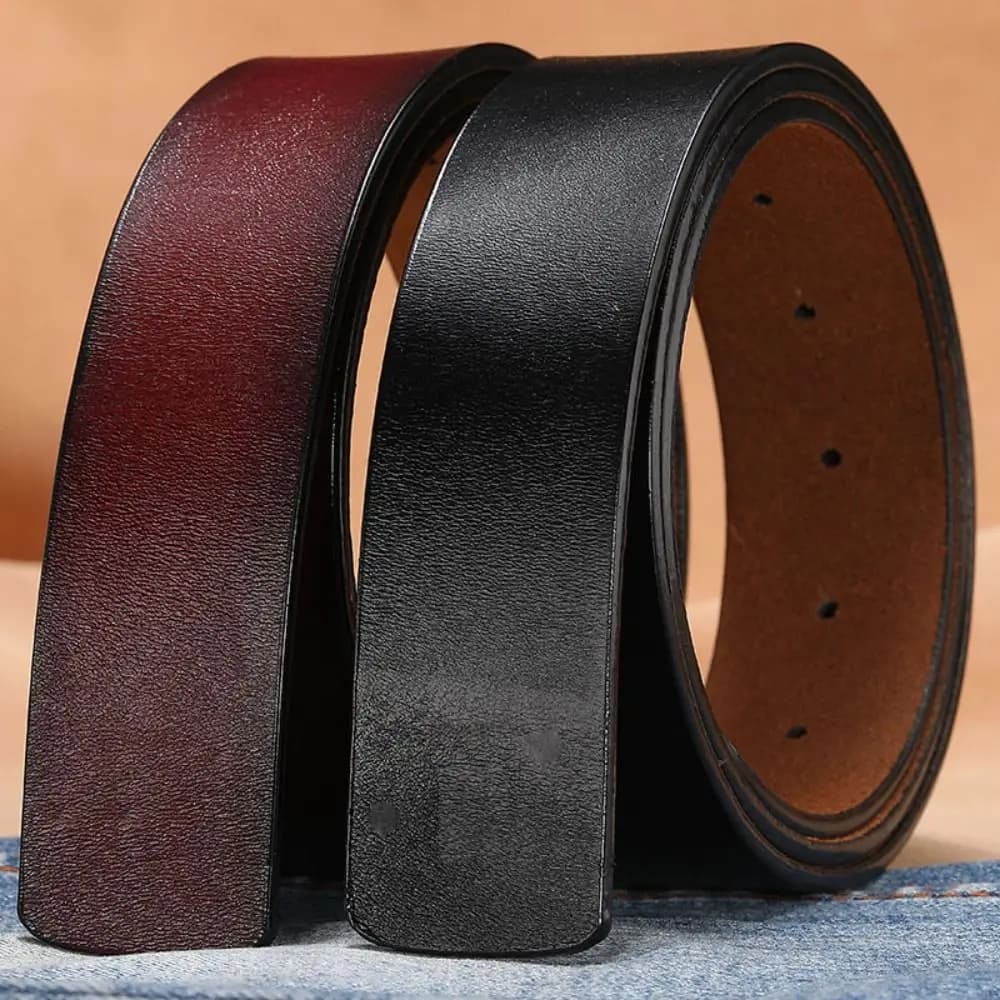 Cintura classica in vera pelle di design di marca di lusso di ricambio durevole Cintura classica senza fibbia 3,3/3,8 cm con foro