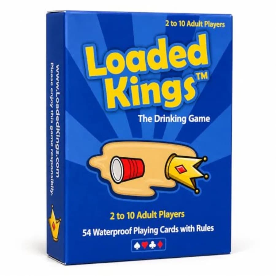 Drinking Card Game for Adults Waterproof Kings Cup Style Party Game with Custom Rules Cards Fun College, Bachelor, Bachelorette