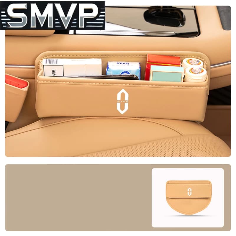 Misura Per Aito M5 M7 M9 2024 2023 2022 Car Stylin Sedile Cucito Organizzatore Scatola di Immagazzinaggio Sedile Gap Box Modifica Auto Accesso