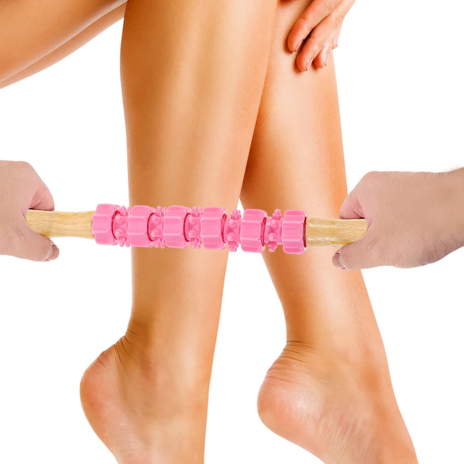 1 Pezzo Rullo Massaggiante Premium in Acciaio al Carbonio e PVC per Recupero Muscolare, Massaggio Profondo dei Tessuti, Rilassamento di Gambe, Schiena, Collo e Spalle