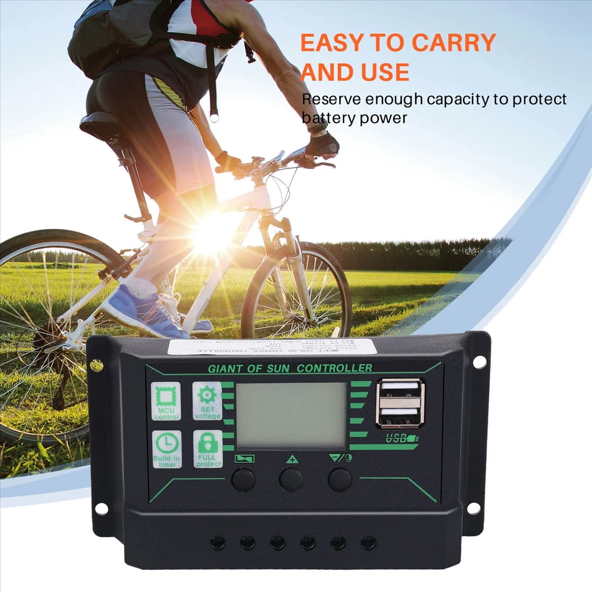 KEKA Caricabatteria portatile 12V con pannello solare da 30 W per auto, furgone, barca, roulotte, con controller 100A