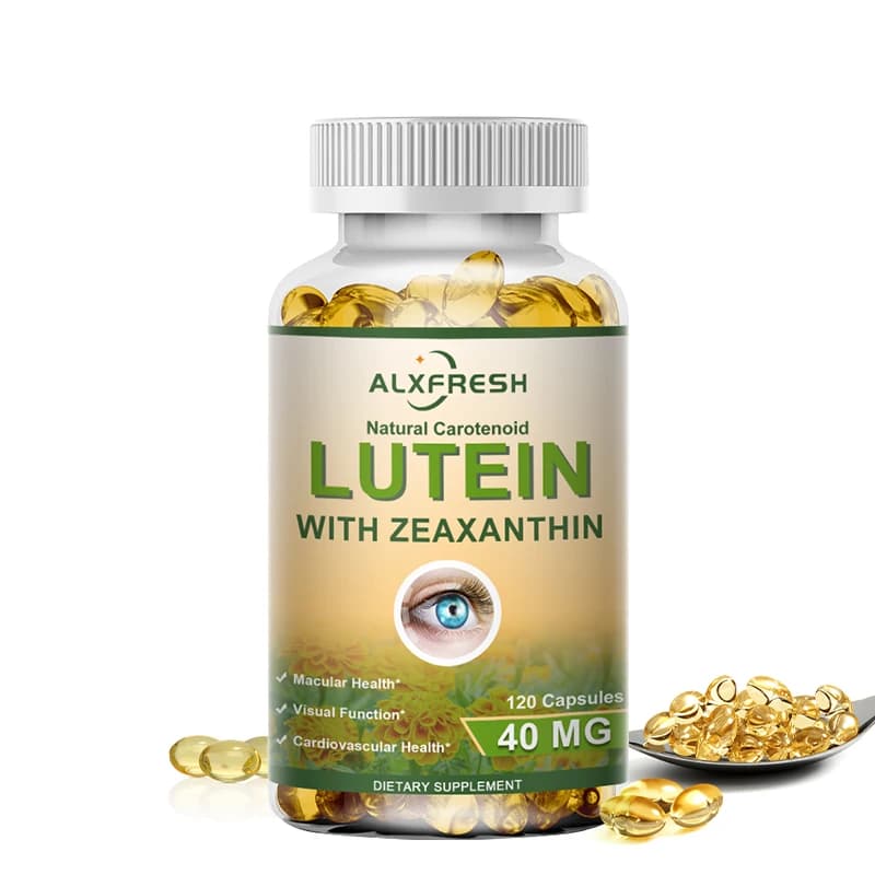 Alxfresh Natural Organic Lutein 40 mg With Zeaxanthin Support Vision Health Supplements & Eyes Vitamins Non-GMO & Gluten Free