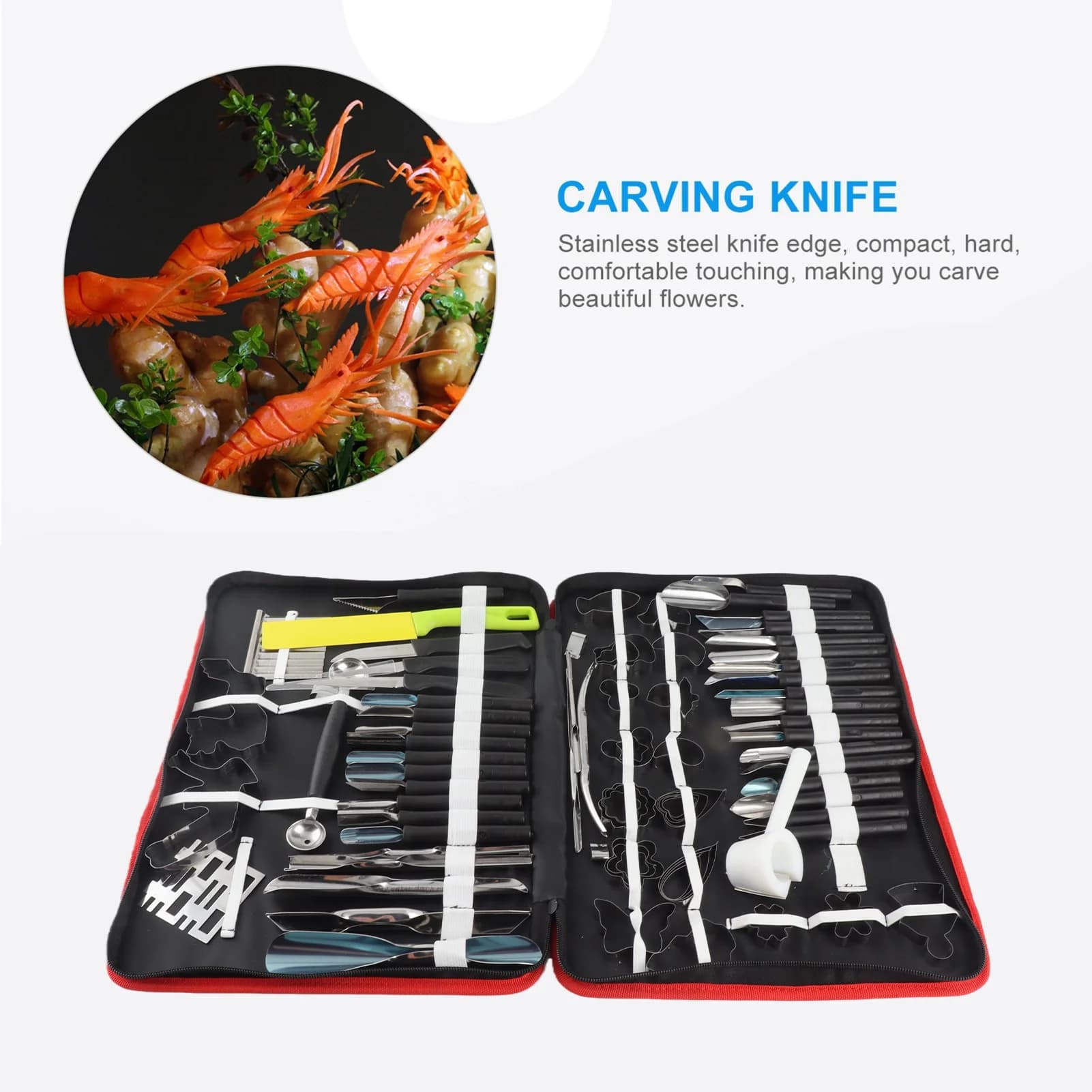 80PCS/Set Culinary Carving Peeling Tools Kit For Fruit Vegetable Garnishing Cutting Slicing Culinary Carving Tool