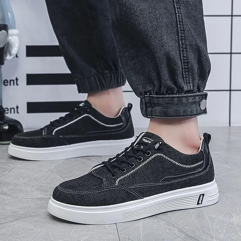 Men's Linen Canvas Casual Sneakers New Breathable Men Essential Daily Canvas Shoes Men Outdoor Running Shoe Low-top Breathable