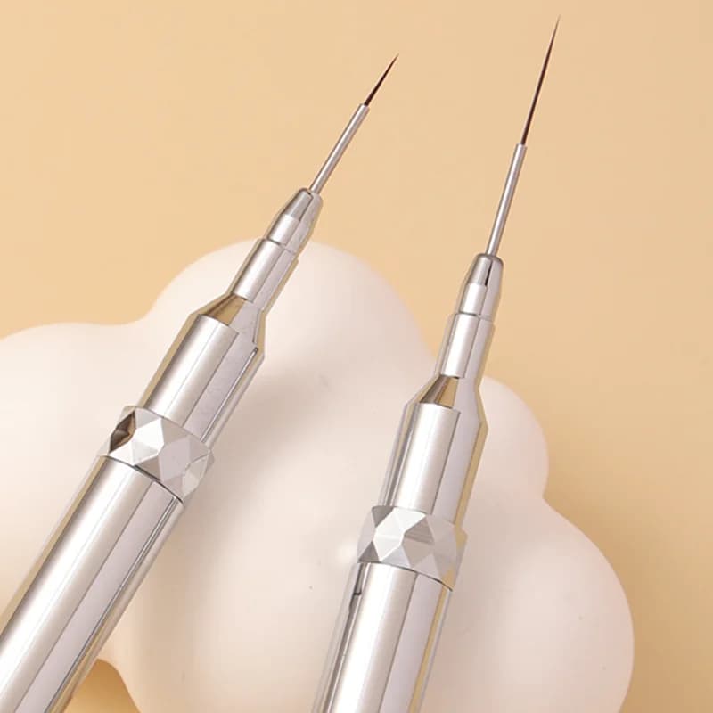 6/9/12/15/18mm Stainless Steel Handle Art Liner DIY Painting Brush Drawing Lines Stripe Flower Painting Pen UV Gel Brush