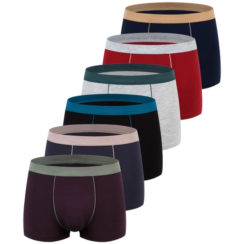 Large Size Seamless Underwear Men Solid Cotton Boxer Shorts Men's Panties Breathable Boxers Mens Pack Underpants Man