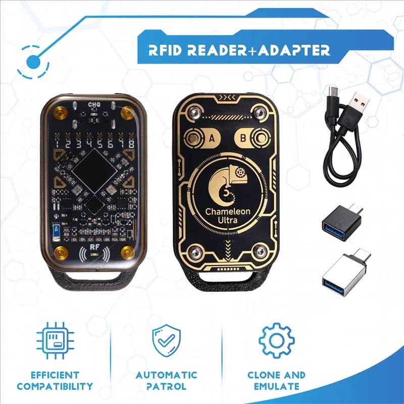 -A95Z Chameleon Ultra RFID Lettore di chip intelligente Emulatore di smart card ID IC 125Khz 13,56Mhz Decodifica scheda Duplicatore NFC