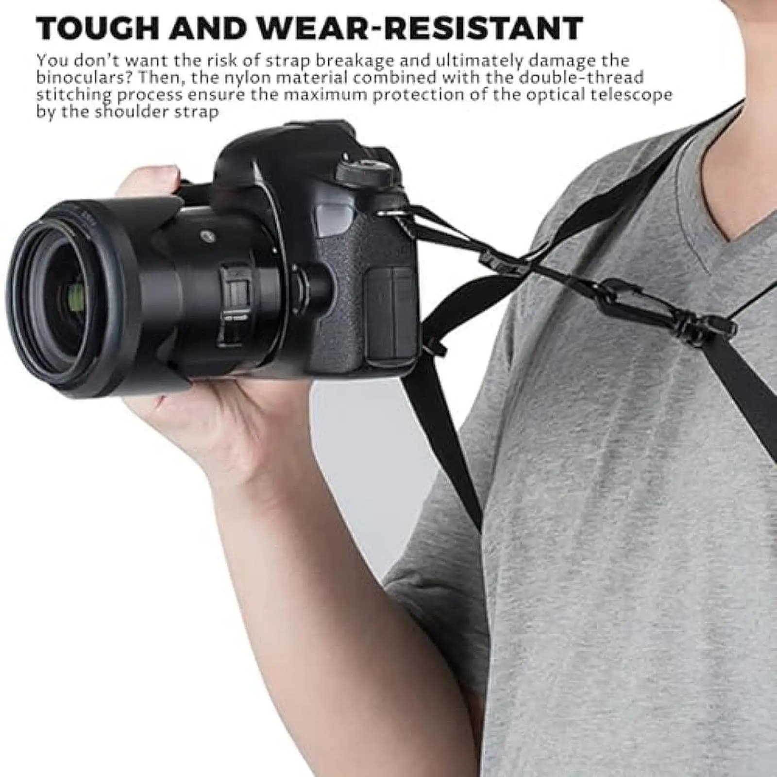 Cinghia per Binocolo Professionale Ergonomica, Universale per Uomo e Donna, Accessorio Sostitutivo Portatile per Viaggi, Escursioni e Birdwatching