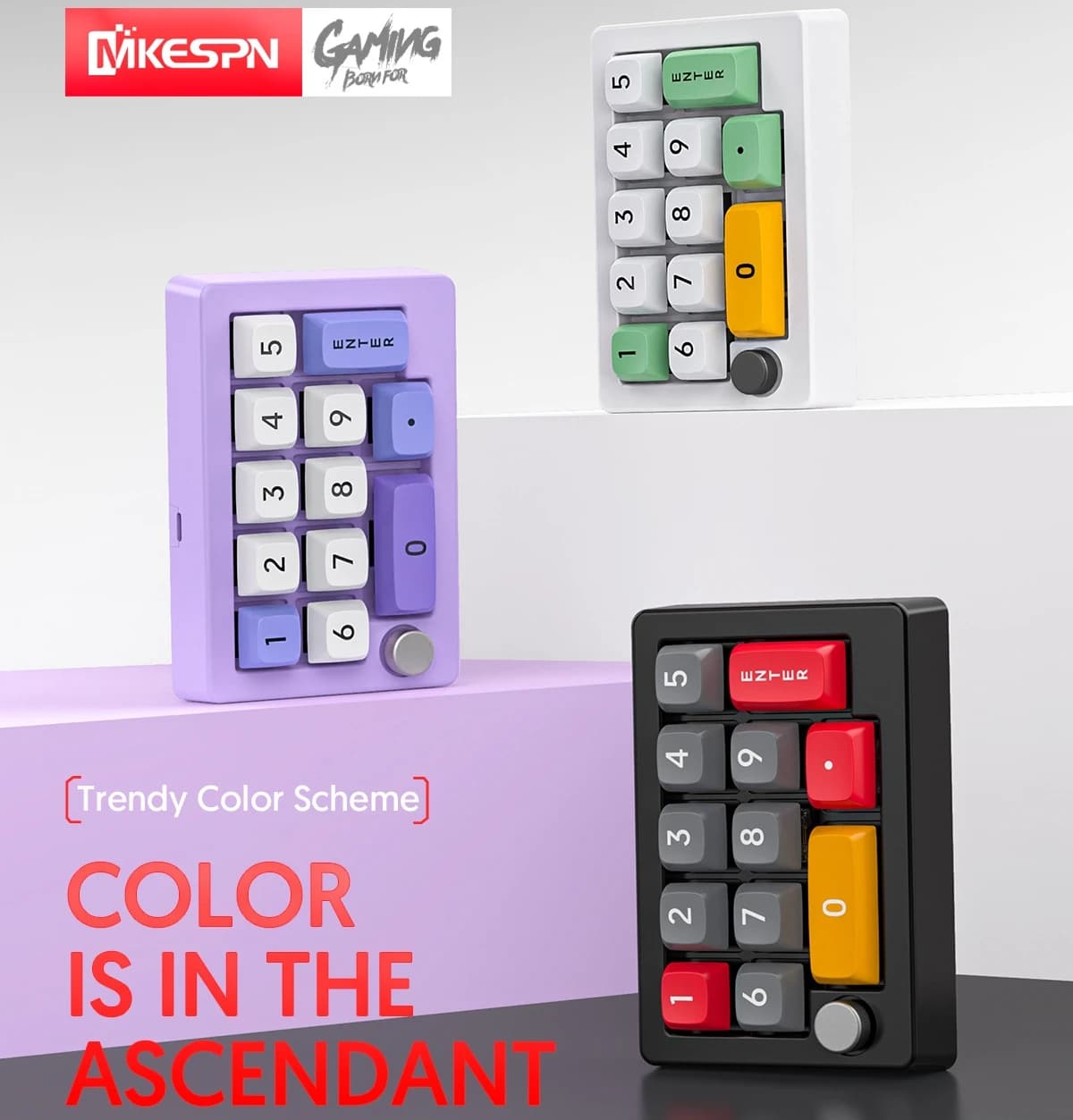 Macro Programming Mechanical Keyboard Mouse Set Numeric Keypad 12 Keys 1 Knob One Handed Mechanical Gaming Keyboard RGB K808