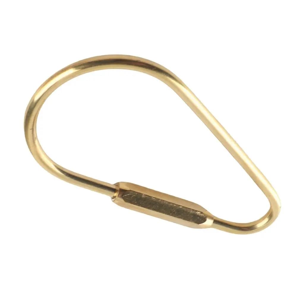2pcs Brass Brass Screw Lock Carabiner Golden Screw Lock Brass Keychain Hook Drop Carabiner Keychain Clip Hanging Keys